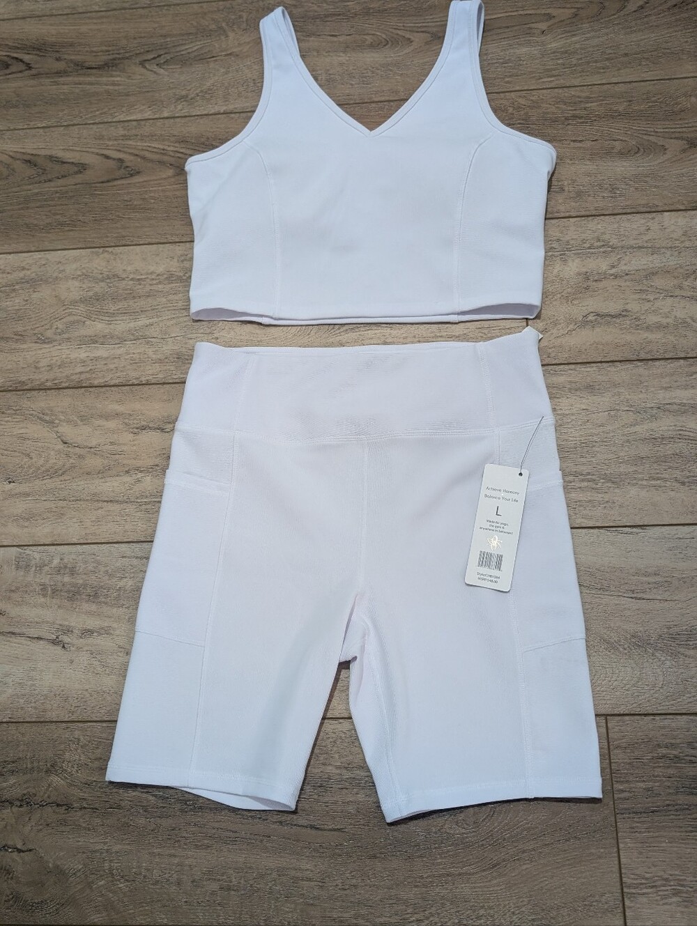 Women’s White Bike Shorts - High-Rise Performance